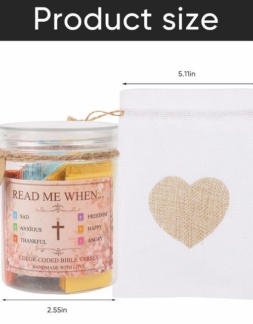 Load image into Gallery viewer, Handmade Bible Verse Jar Hope Prayer Scripture Christian Gift 96 KJV Verses
