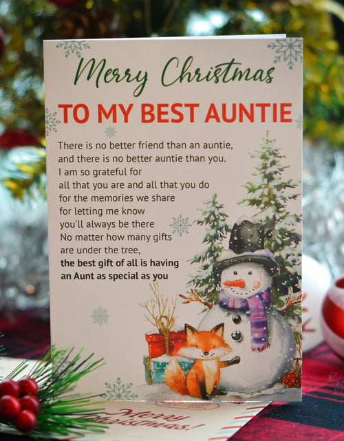 Load image into Gallery viewer, BlinkWishes Christmas Card for Aunt with Envelope &amp; Seal | Xmas Gift
