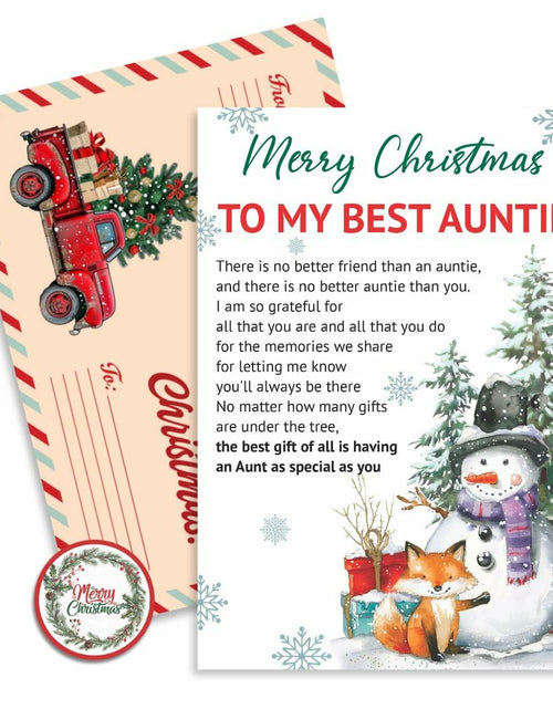 Load image into Gallery viewer, BlinkWishes Christmas Card for Aunt with Envelope &amp; Seal | Xmas Gift
