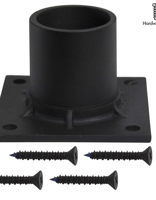 Load image into Gallery viewer, Solus S347-BK Pier Mount Adapter 3" Stub Post Black Aluminum with Hardware
