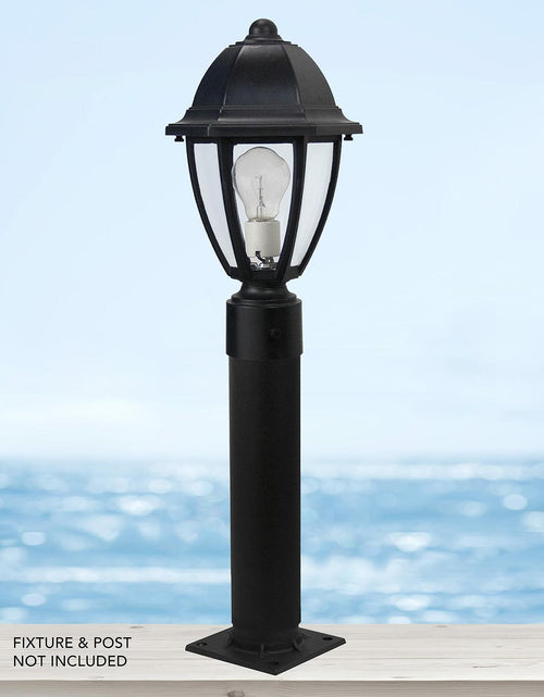 Load image into Gallery viewer, Solus S347-BK Pier Mount Adapter 3" Stub Post Black Aluminum with Hardware
