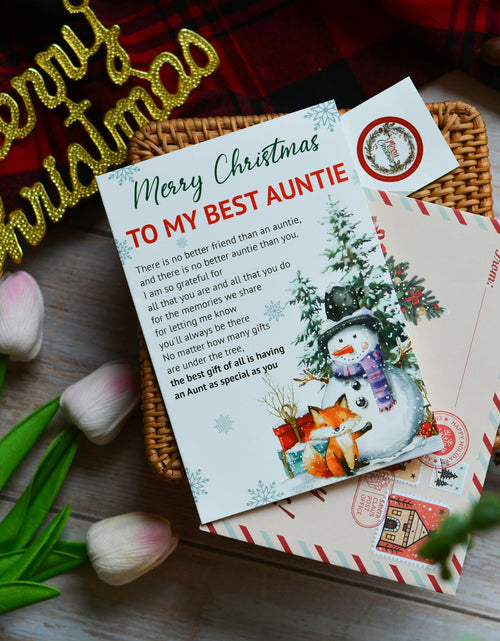 Load image into Gallery viewer, BlinkWishes Christmas Card for Aunt with Envelope &amp; Seal | Xmas Gift
