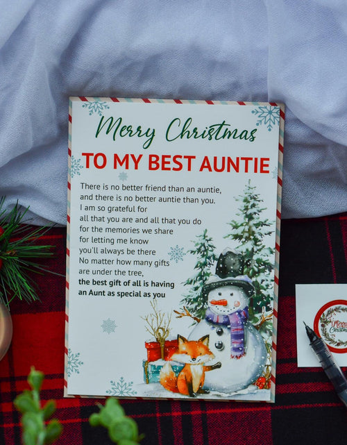 Load image into Gallery viewer, BlinkWishes Christmas Card for Aunt with Envelope &amp; Seal | Xmas Gift

