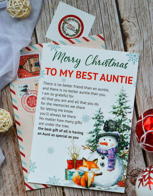 Load image into Gallery viewer, BlinkWishes Christmas Card for Aunt with Envelope &amp; Seal | Xmas Gift
