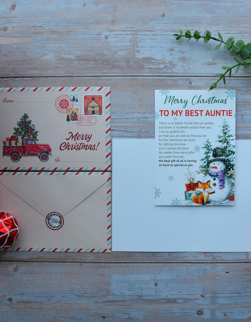 Load image into Gallery viewer, BlinkWishes Christmas Card for Aunt with Envelope &amp; Seal | Xmas Gift
