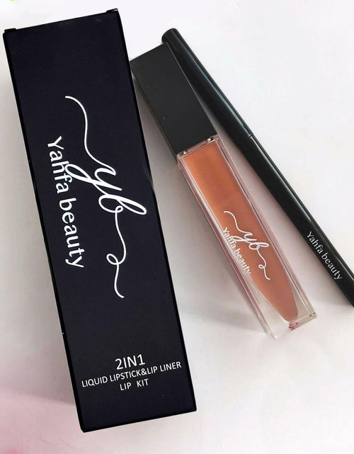 Load image into Gallery viewer, YAHFA BEAUTY | LIPLINER + MATTE LIQUID LIPSTICK | ALL-IN-ONE KIT (NUDE)
