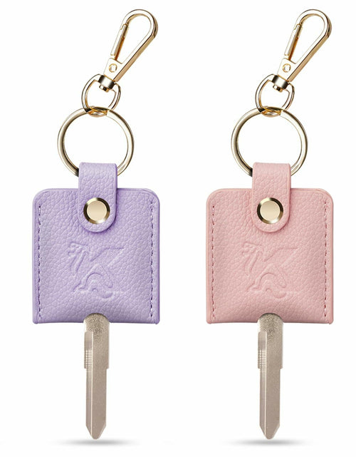 Load image into Gallery viewer, KARENSKEYS Leather Car Key Cover 2pcs Key Sleeve Loop Replacement
