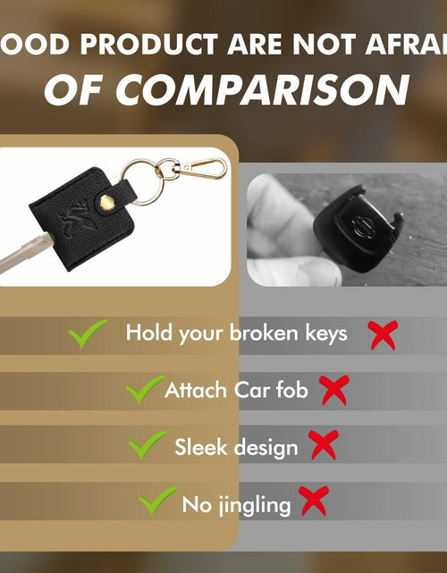 Load image into Gallery viewer, KARENSKEYS Leather Car Key Cover 2pcs Key Sleeve Loop Replacement
