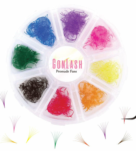 1000pcs Colorful Premade Volume Lash Extensions 6D C Curl 13mm