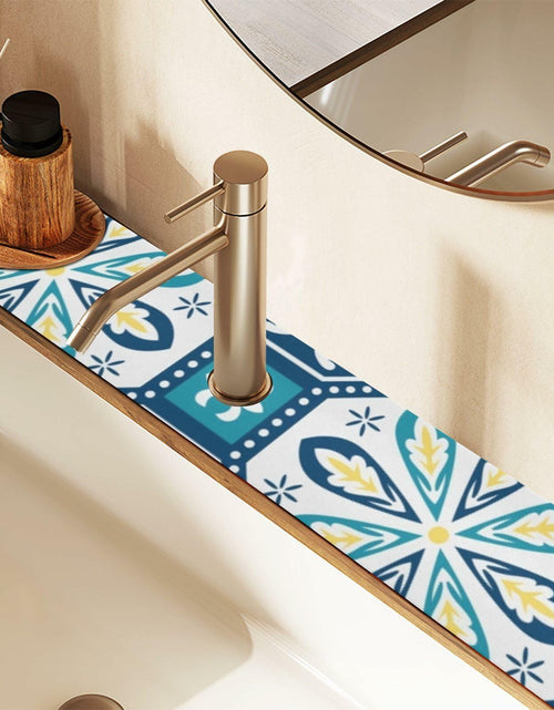 Load image into Gallery viewer, Kitchen Sink Splash Guard 14.7" Faucet Mat Water Absorbent Foldable Washable
