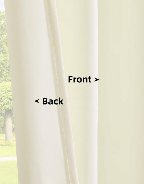 Load image into Gallery viewer, Joydeco White Velvet Blackout Curtains 90” 2 Panels Thermal Insulated Drapes
