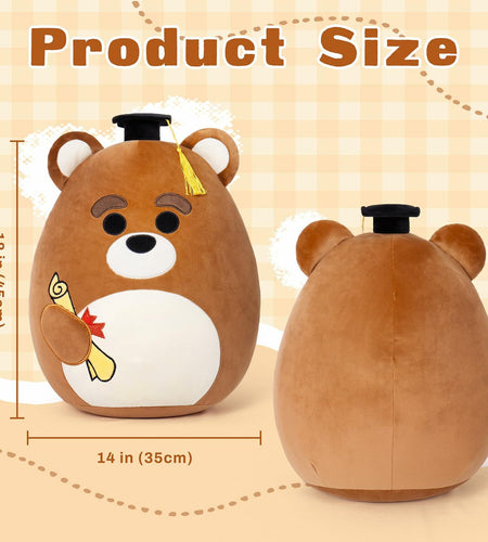 OurHonor Graduation Bear Plush with Mini Cap Stuffed Animal Gift for Kids