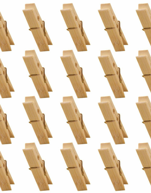 Load image into Gallery viewer, Mini Wooden Clothespins 20PCS Bamboo Clothes Pins Spring Clips Windproof
