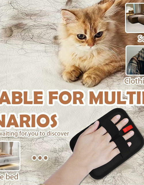 Load image into Gallery viewer, DLIOJHL Pet Hair Removal Gloves Cat &amp; Dog Hair Cleaner Black Red
