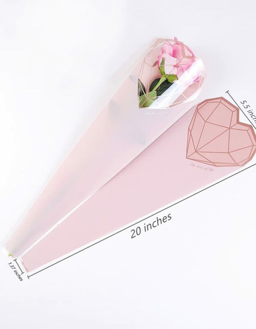 Load image into Gallery viewer, JOSON 24pcs Flower Packaging Bags 6 Colors Single Rose Diamond Heart Gift
