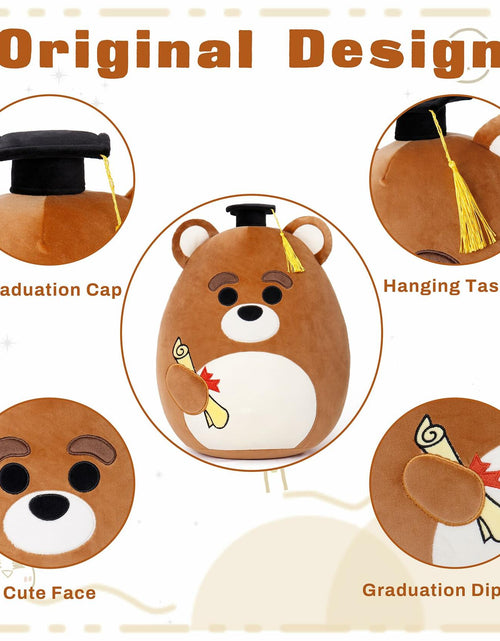 Load image into Gallery viewer, OurHonor Graduation Bear Plush with Mini Cap Stuffed Animal Gift for Kids
