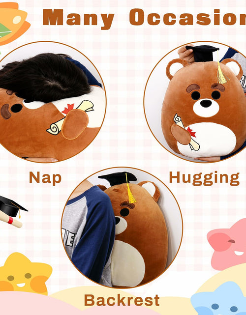 Load image into Gallery viewer, OurHonor Graduation Bear Plush with Mini Cap Stuffed Animal Gift for Kids
