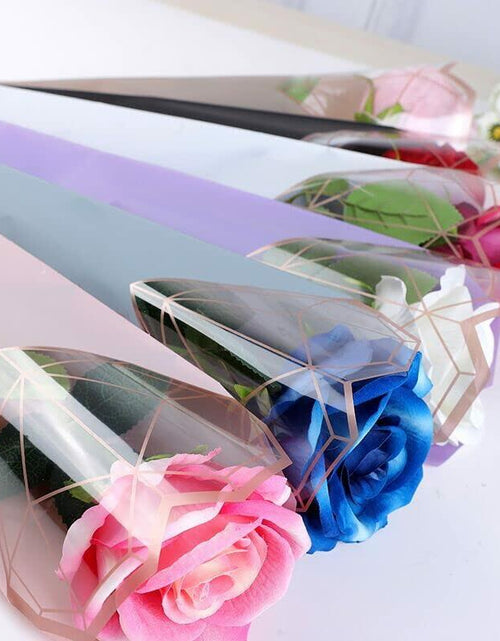 Load image into Gallery viewer, JOSON 24pcs Flower Packaging Bags 6 Colors Single Rose Diamond Heart Gift
