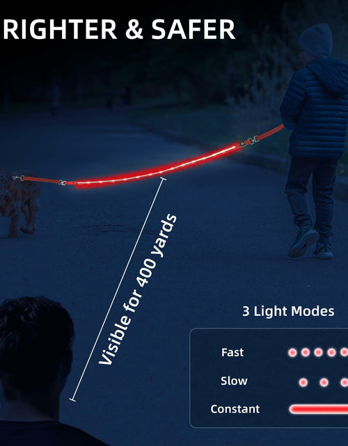 Load image into Gallery viewer, PetIsay Light-Up Dog Leash 6FT USB-C Rechargeable Waterproof White
