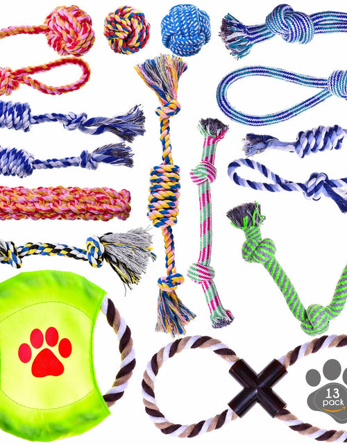 Load image into Gallery viewer, Pets&amp;Goods Rope Dog Toys 13-Pack Durable Cotton Chew Tug Toys
