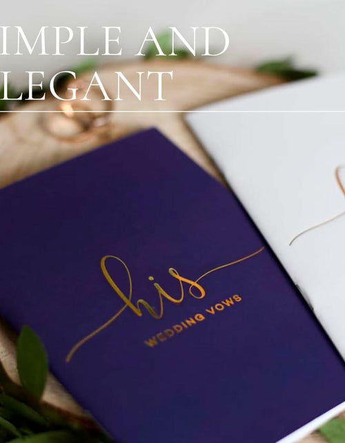 Load image into Gallery viewer, Evoware His &amp; Hers Vow Books Set of 2 Silver Rose Gold Pens 28 Pages
