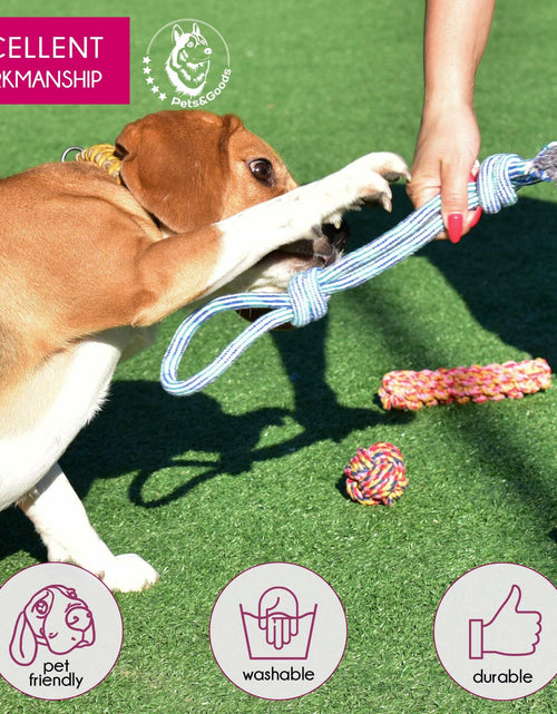 Load image into Gallery viewer, Pets&amp;Goods Rope Dog Toys 13-Pack Durable Cotton Chew Tug Toys
