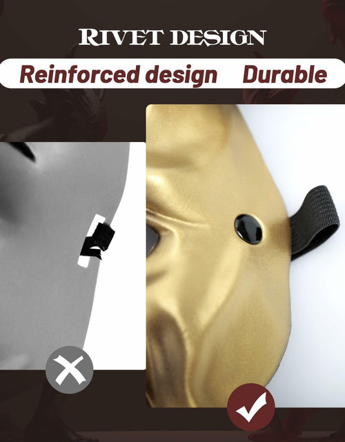 Load image into Gallery viewer, MCJC Devil Goat Horned Mask Adult Half Face Halloween Cosplay 4 Colors

