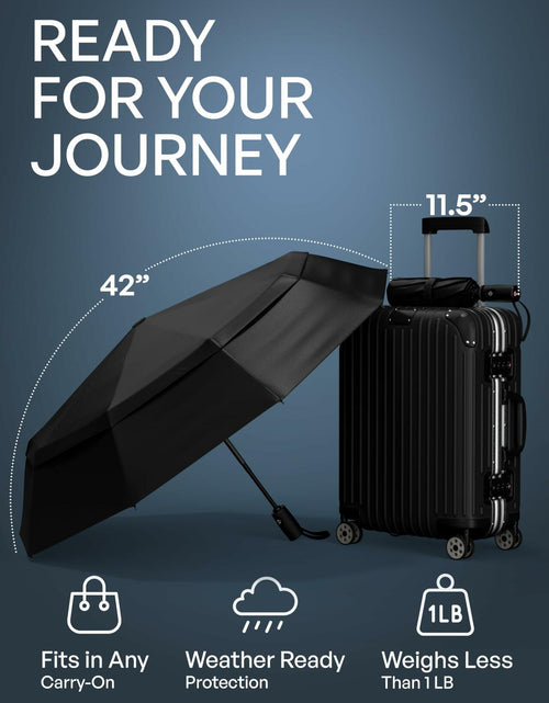 Load image into Gallery viewer, Windproof Travel Umbrella Auto Open Compact Strong Folding Rain Sun
