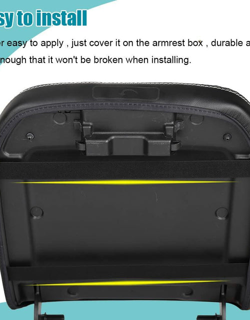 Load image into Gallery viewer, LEXLEY Center Console Armrest Pad Leather Cover Carbon Fiber Chevy GMC Trucks
