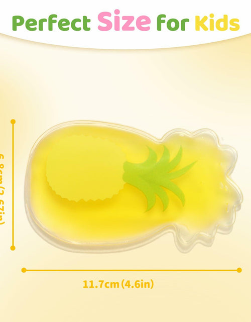 Load image into Gallery viewer, Kid Ice Packs 4PCS Pineapple Gel Reusable Boo Boo Cold Pack Head Shoulders Feet
