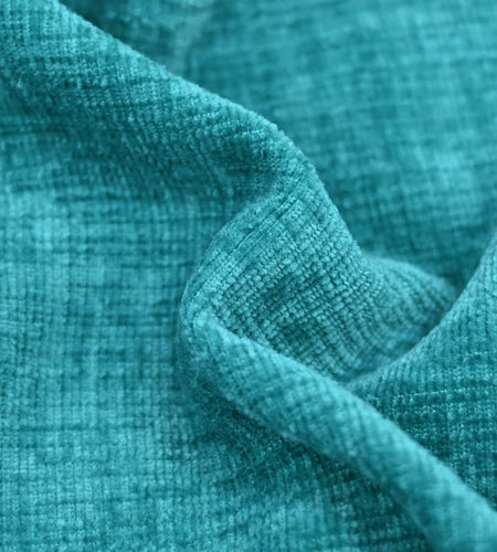 CaliTime Chenille Throw Pillow Covers 24x24 Set of 2 Lake Blue