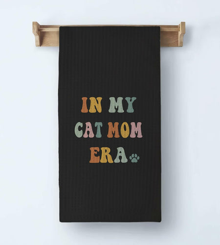 XUISWELL Cat Mom Kitchen Towels 16x24 Inch Multicolored Honeycomb Weave
