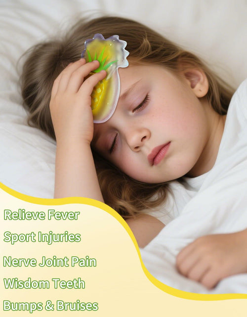 Load image into Gallery viewer, Kid Ice Packs 4PCS Pineapple Gel Reusable Boo Boo Cold Pack Head Shoulders Feet
