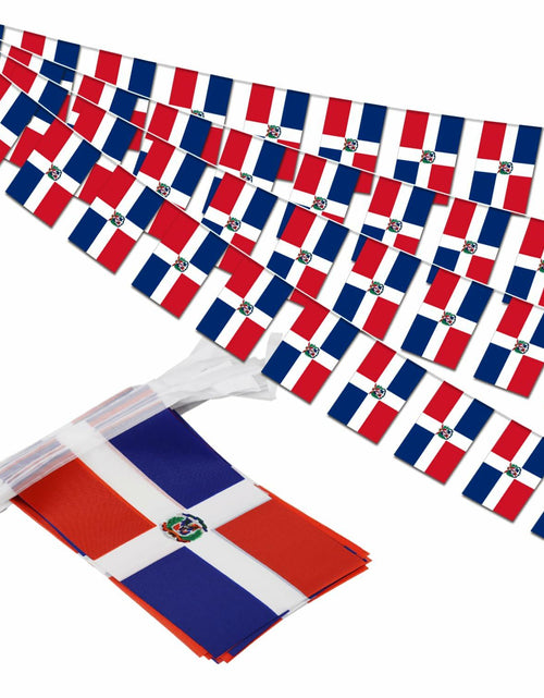 Load image into Gallery viewer, Netherlands String Flag Banner 38 Mini Dutch Flags 42ft Party Decor
