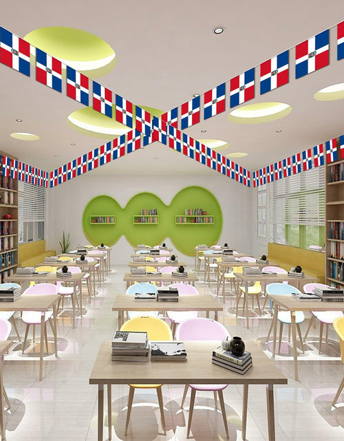 Load image into Gallery viewer, Netherlands String Flag Banner 38 Mini Dutch Flags 42ft Party Decor
