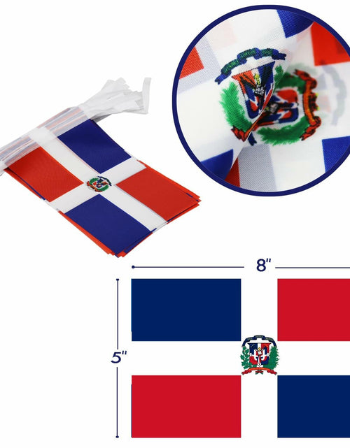 Load image into Gallery viewer, Netherlands String Flag Banner 38 Mini Dutch Flags 42ft Party Decor
