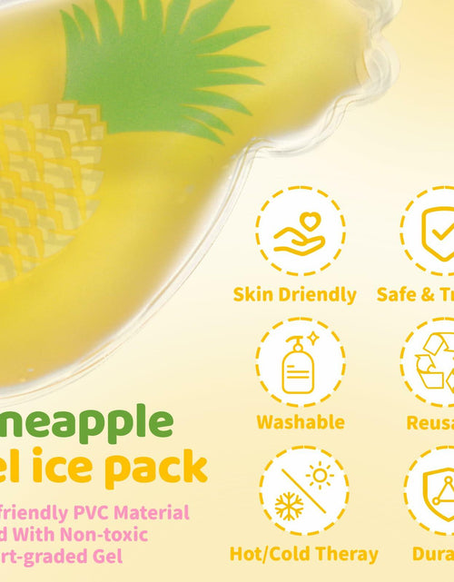 Load image into Gallery viewer, Kid Ice Packs 4PCS Pineapple Gel Reusable Boo Boo Cold Pack Head Shoulders Feet
