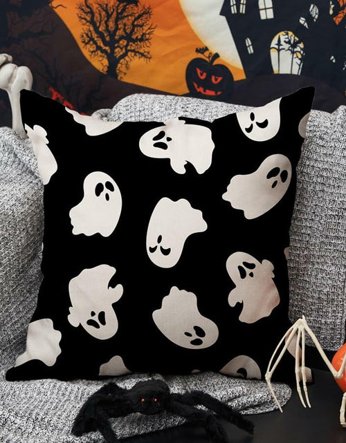 Load image into Gallery viewer, DFXSZ Halloween Pillow Covers Set of 2 16x16 Ghost Decor Black
