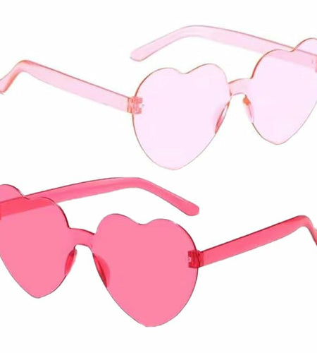 12 Pairs Heart Shaped Sunglasses Kids Rimless Party Favor Bride Bachelorette