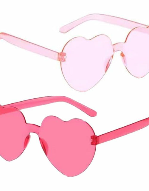 Load image into Gallery viewer, 12 Pairs Heart Shaped Sunglasses Kids Rimless Party Favor Bride Bachelorette
