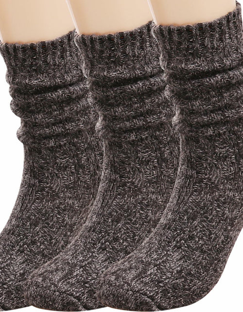 Load image into Gallery viewer, 3 Pairs Women Winter Knee High Boot Socks Cable Knit Size 5-11
