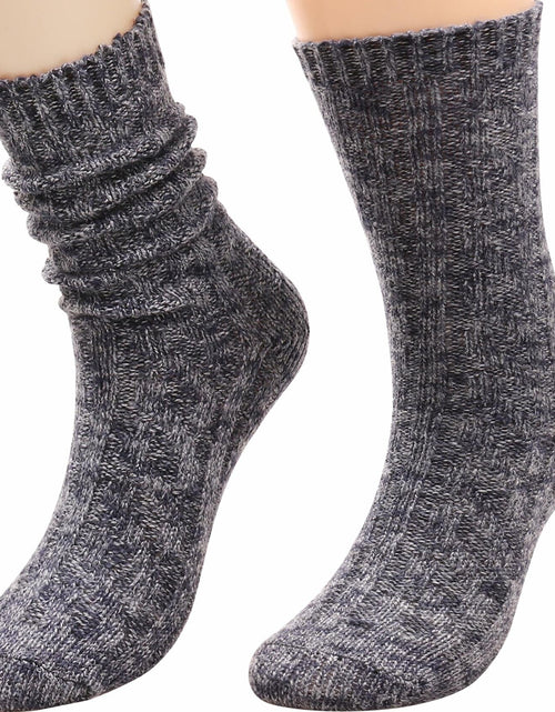 Load image into Gallery viewer, 3 Pairs Women Winter Knee High Boot Socks Cable Knit Size 5-11
