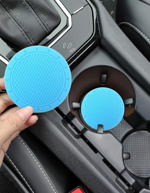 Load image into Gallery viewer, 4-Pack Cup Holder Coasters 2.75” Non-Slip PVC Car Accessory Gray
