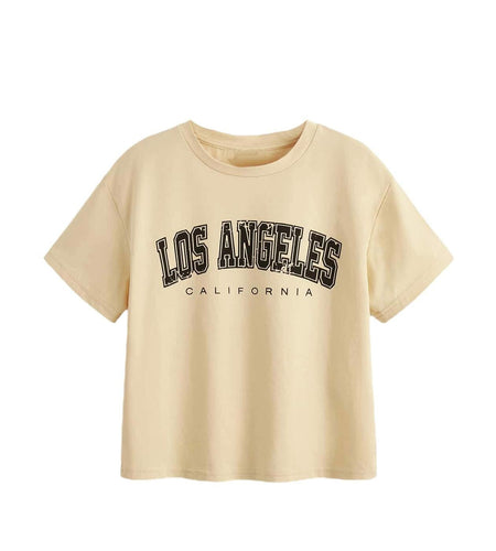 WDIRARA Girls Strawberry Graphic T-Shirt Crewneck Short Sleeve Apricot 12Y