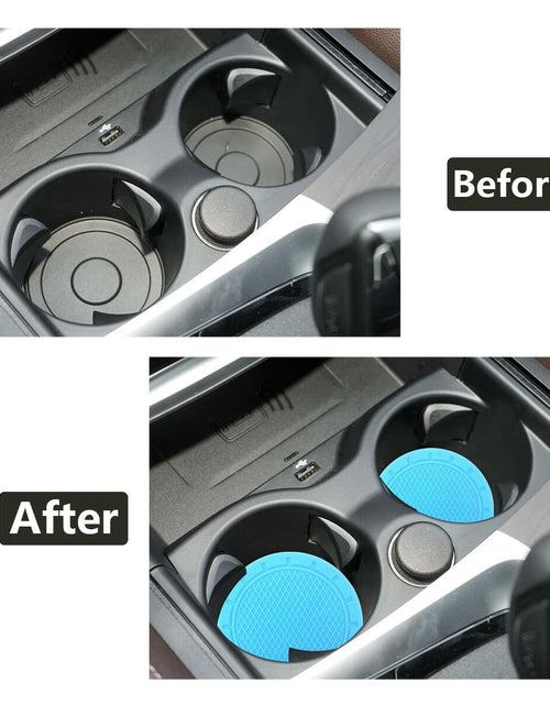 Load image into Gallery viewer, 4-Pack Cup Holder Coasters 2.75” Non-Slip PVC Car Accessory Gray
