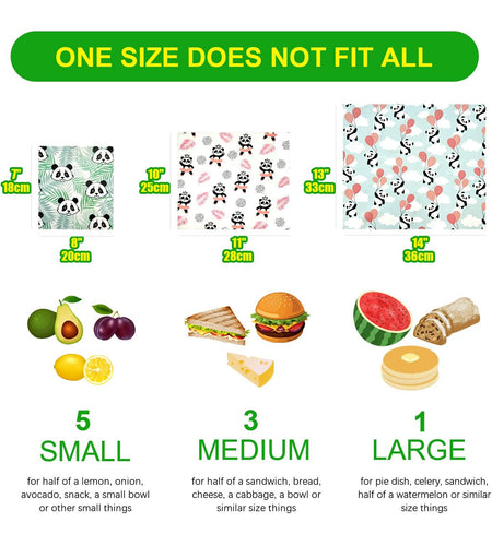 Beeswax Food Wraps 9-Pack Reusable Sustainable Alternative to Plastic