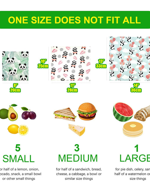 Load image into Gallery viewer, Beeswax Food Wraps 9-Pack Reusable Sustainable Alternative to Plastic
