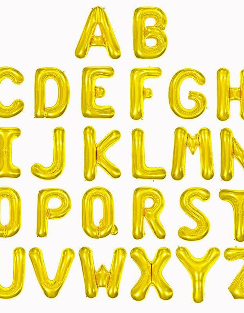 Load image into Gallery viewer, WRWMSLGO Letter Balloons 40in Alphabet A-Z Gold Foil Mylar Party Decor B
