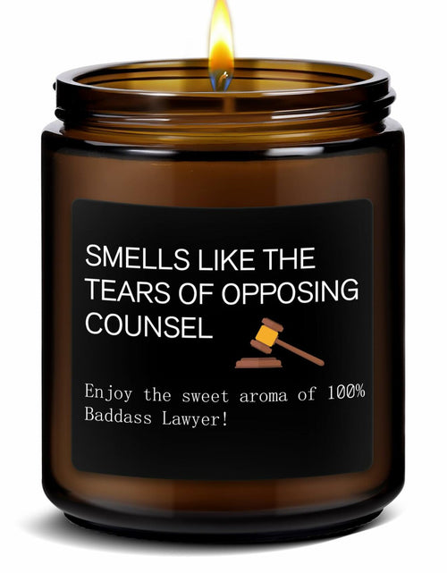 Load image into Gallery viewer, MOTVZC Lavender Candle Lawyer Gifts Funny Birthday Christmas Black Soy Wax
