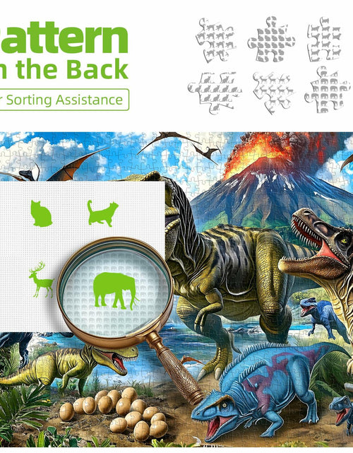 Load image into Gallery viewer, MINIWAN Dinosaur Floor Puzzle 200 Pieces Colorful Jurassic Park 19x13 in
